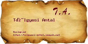 Tölgyesi Antal névjegykártya